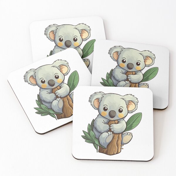 Item preview, Snuggly baby koala clinging to their eucalyptus trees designed and sold by Maycon Arts.