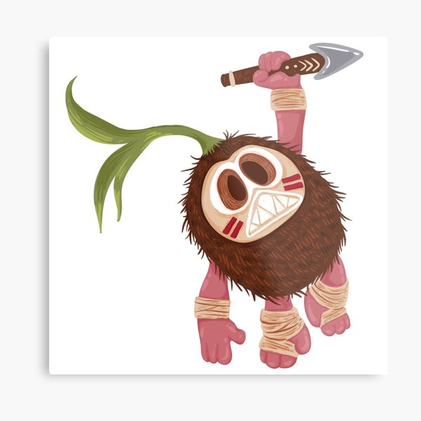 Vista previa del artículo con la obra «Kakamora el lindo monstruo de coco», diseñado y vendido por HowreSketch.