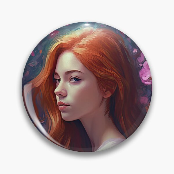 Item preview, Dreamy Redhead in a Psychedelic Garden II designed and sold by V0L0S.