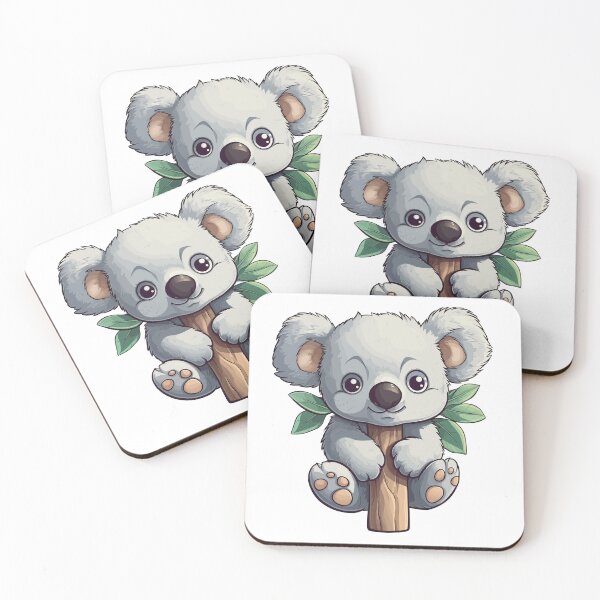 Item preview, Snuggly baby koala clinging to their eucalyptus trees designed and sold by Maycon Arts.