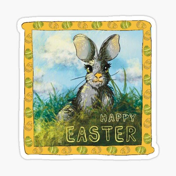 Item preview, Happy Easter Bunny Rabbit  designed and sold by Fransyn.