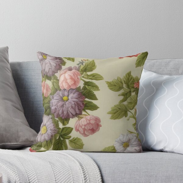 Item preview, Throw Pillow With Beautiful Floral Pattern - Granny Chic Home Decor designed and sold by Sowari-Pillows.