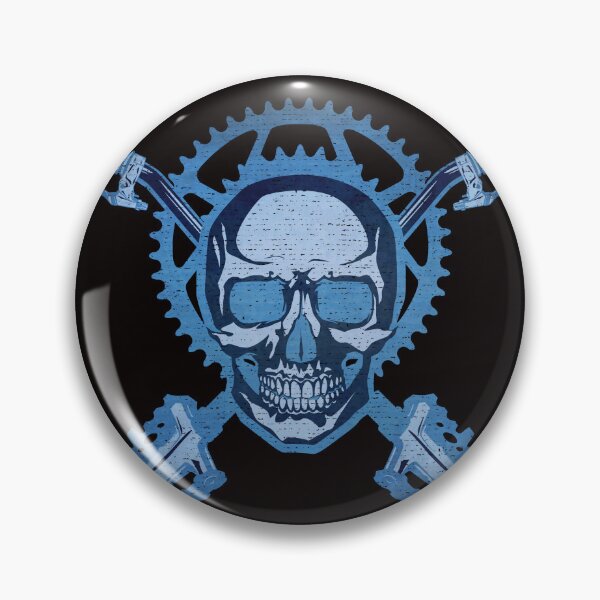 Item preview, Bicycle skull and crossbones (blue) designed and sold by MunkeeWear.