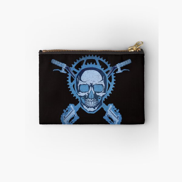 Item preview, Bicycle skull and crossbones (blue) designed and sold by MunkeeWear.