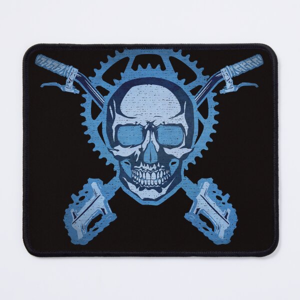 Item preview, Bicycle skull and crossbones (blue) designed and sold by MunkeeWear.