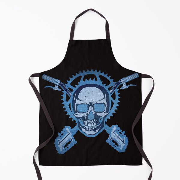 Item preview, Bicycle skull and crossbones (blue) designed and sold by MunkeeWear.