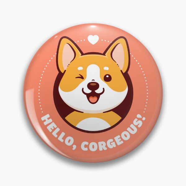 Item preview, Hello, Corgeous - Cute Corgi Pun designed and sold by Gudland.