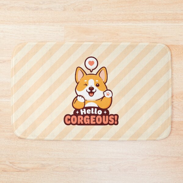 Item preview, Hello, Corgeous - Cute Corgi Pun designed and sold by Gudland.