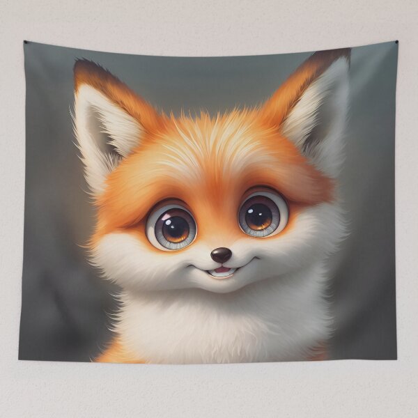 Item preview, Super Cute Adorable, Baby Fox designed and sold by allovervintage.