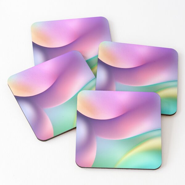 Item preview, Holographic neon curved wave in motion. Holographic wallpaper background. Gradient designed and sold by anytka.