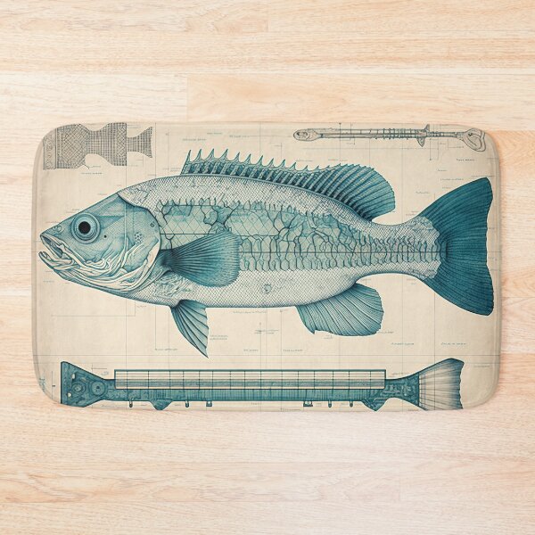 Item preview, Largemouth Bass Fish Print designed and sold by danielliamgill.