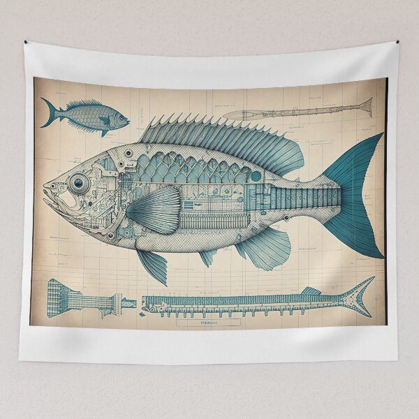 Item preview, Perch Fish Print designed and sold by danielliamgill.