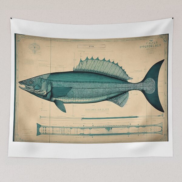 Item preview, Pike Fish Print designed and sold by danielliamgill.