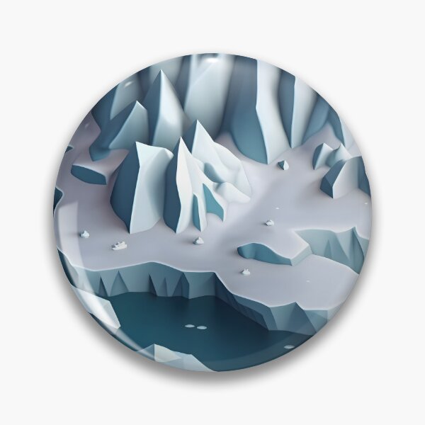 Item preview, Winter glacier landscape in geometric shapes designed and sold by NavyPanda.