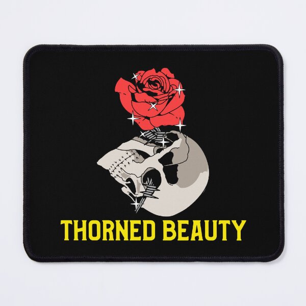 Item preview, Thorned Beauty - Skull with Rose on Barbed Wire Design designed and sold by ElLocoMus.