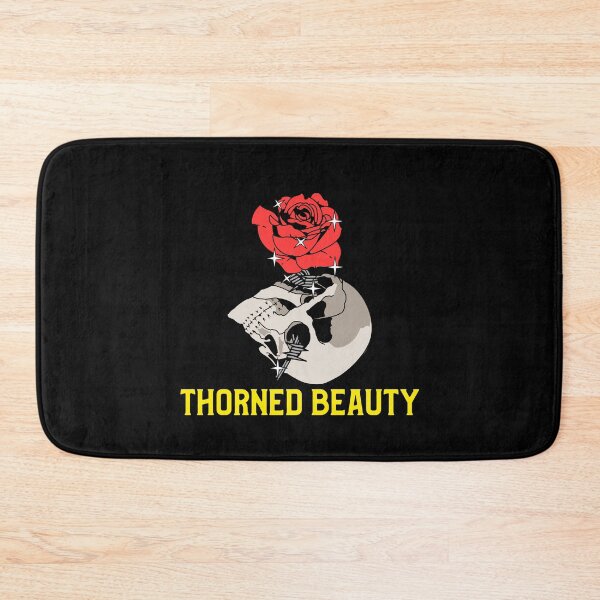 Item preview, Thorned Beauty - Skull with Rose on Barbed Wire Design  designed and sold by ElLocoMus.