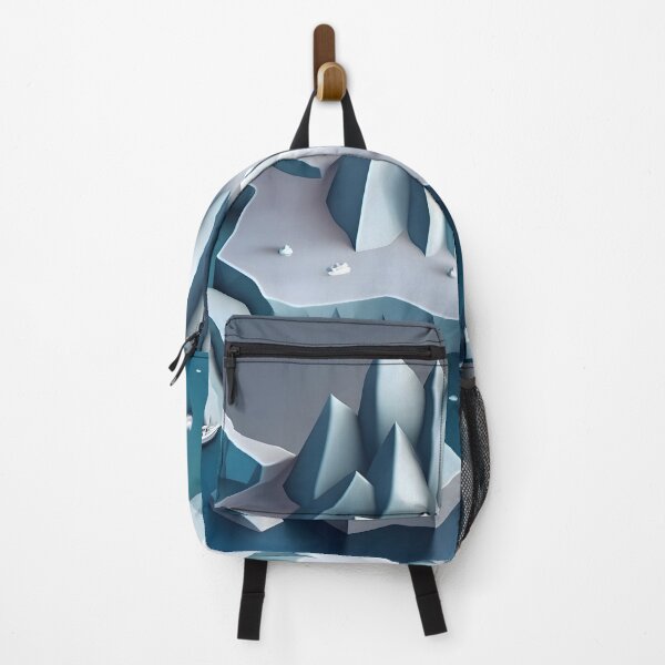 Item preview, Winter glacier landscape in geometric shapes designed and sold by NavyPanda.