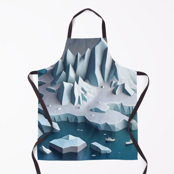 Item preview, Winter glacier landscape in geometric shapes designed and sold by NavyPanda.