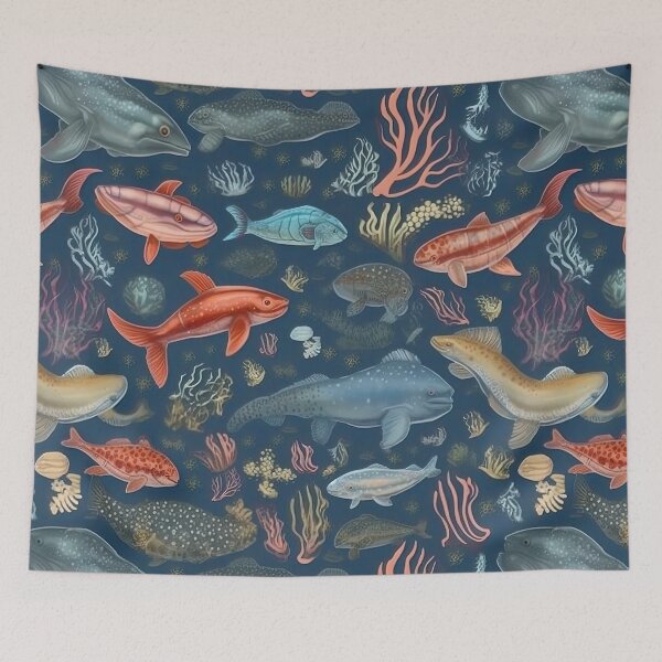Item preview, bohemian sea life motif designed and sold by Dreamakerstudio.