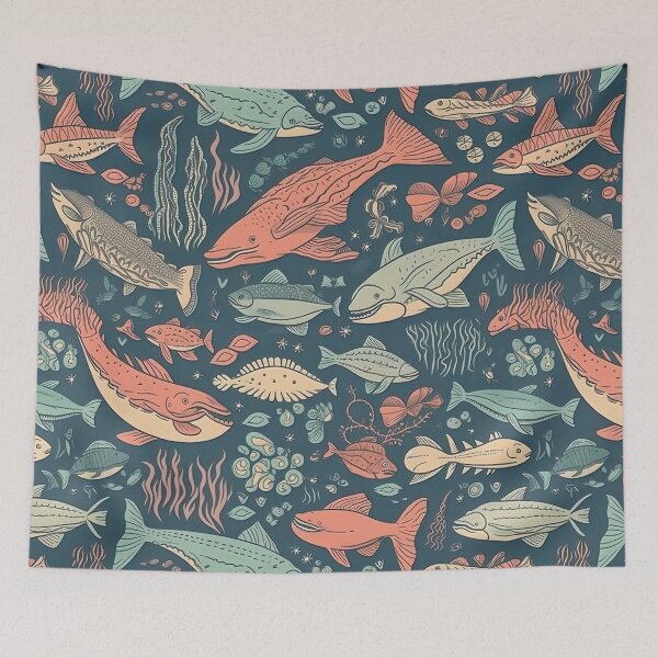 Item preview, boho underwater pattern designed and sold by Dreamakerstudio.