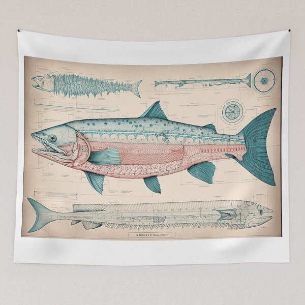 Item preview, Sockeye Salmon Fish Print designed and sold by danielliamgill.