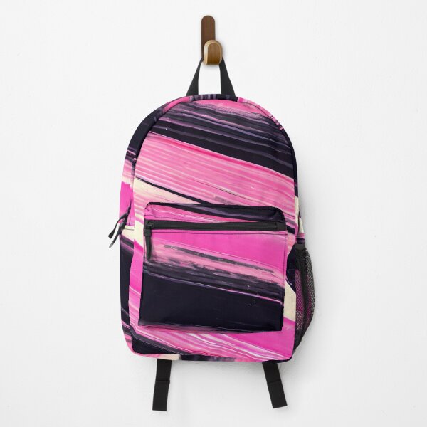Item preview, Pink and black paint brush strokes pattern designed and sold by patterncrow.
