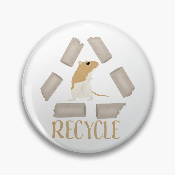 Item preview, Cute golden gerbil says recycle  designed and sold by Becky-Marie.