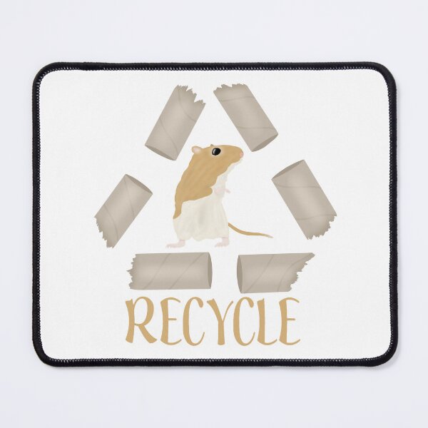 Item preview, Cute golden gerbil says recycle designed and sold by Becky-Marie.