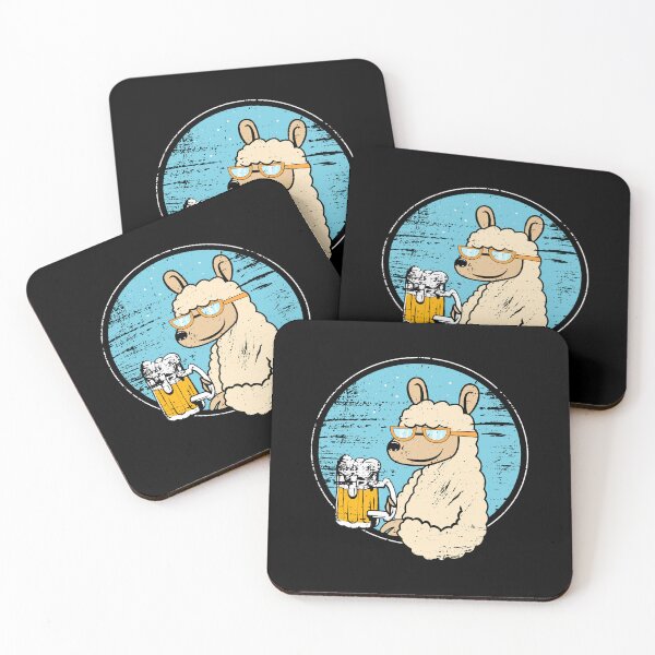 Item preview, Llama with dark beer designed and sold by monkesticker.