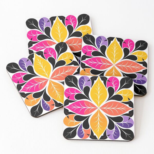 Item preview, Mary Quant-Inspired Florals in Autumn Tones designed and sold by TopArtsy.