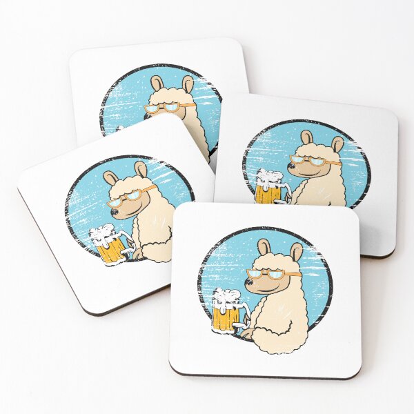 Item preview, Llama with beer - vintage look designed and sold by monkesticker.