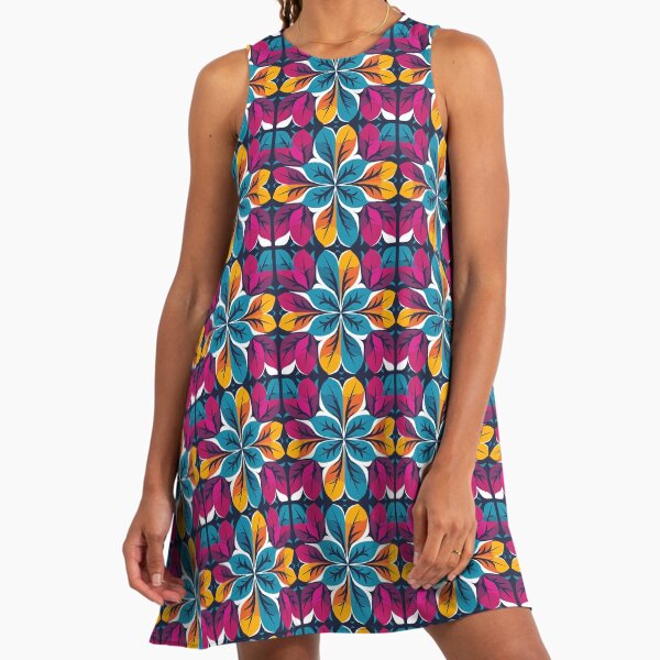 Mary Quant-Inspired Autumn Leaves Pattern" A-Line Dress for Sale by  TopArtsy | Redbubble