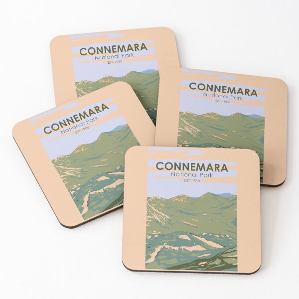Item preview, Connemara National Park Ireland Twelve Bens Travel Art Vintage designed and sold by KrisSidDesigns.