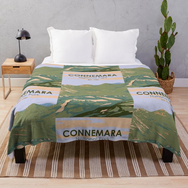 Item preview, Connemara National Park Ireland Twelve Bens Travel Art Vintage designed and sold by KrisSidDesigns.