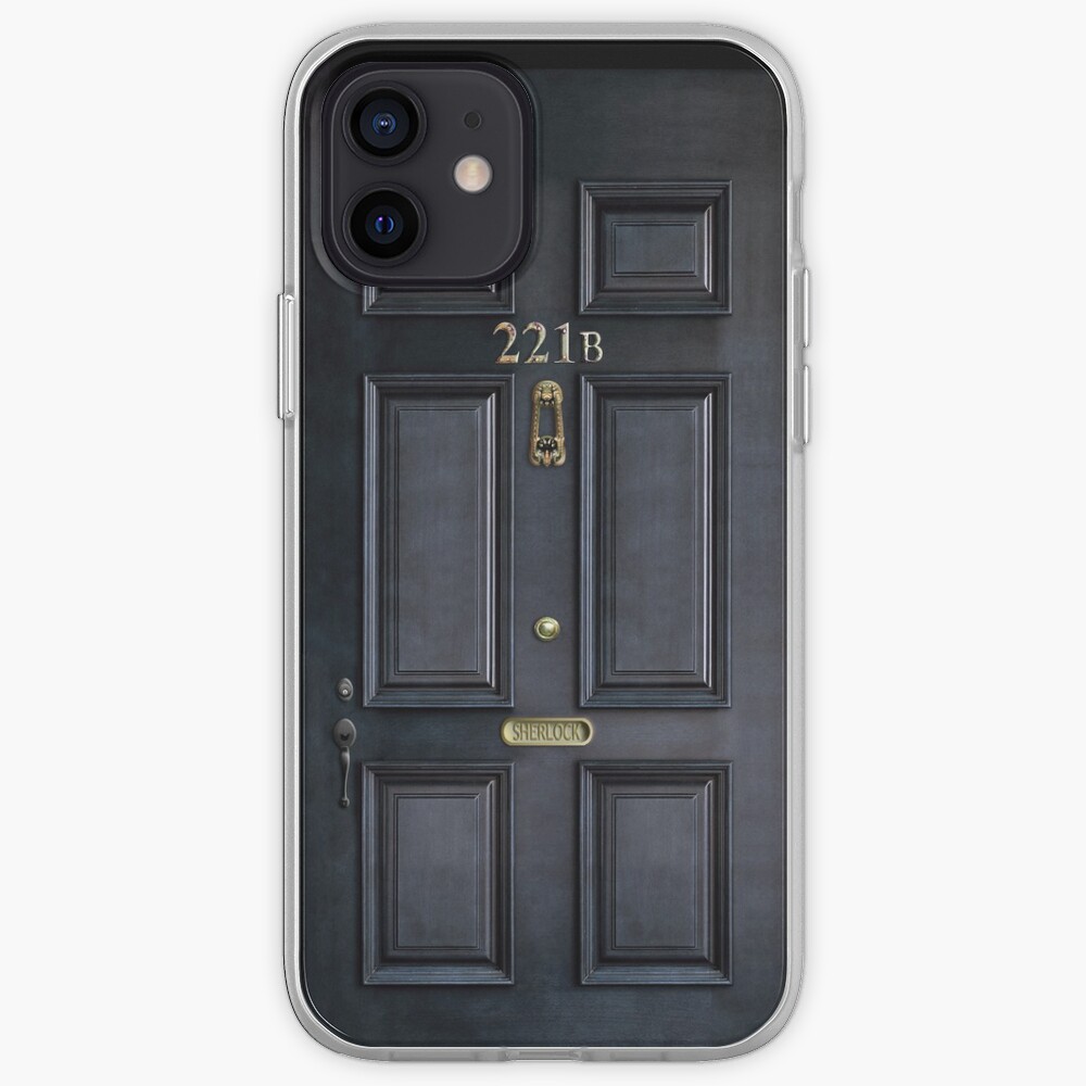 221b baker street black wood door iPhone Case & Cover