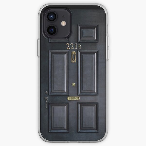 221b baker street black wood door iPhone Soft Case