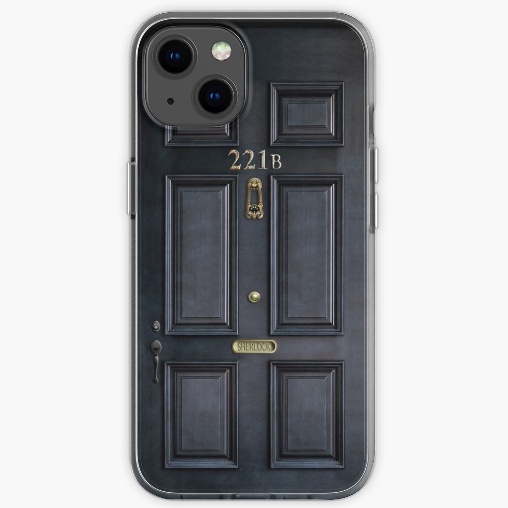 221b Baker Street schwarze Holztür iPhone-Hülle