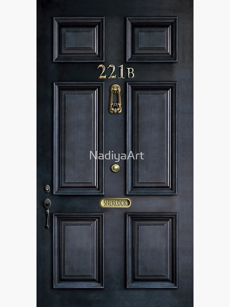 Sherlock Holmes 221B Baker Street Flat Number Custom Doormat by