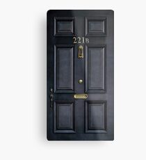 221b baker street black wood door Metal Print