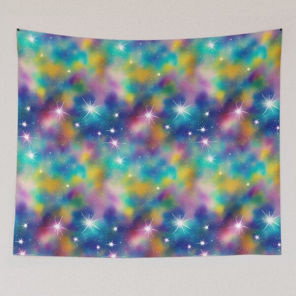 Item preview, Colorful Bright Stars in the Universe Seamless Pattern, Watercolor designed and sold by Girly-Universe.