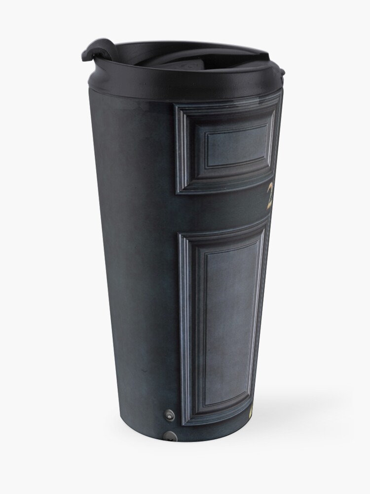 Alternate view of 221b baker street black wood door Travel Mug