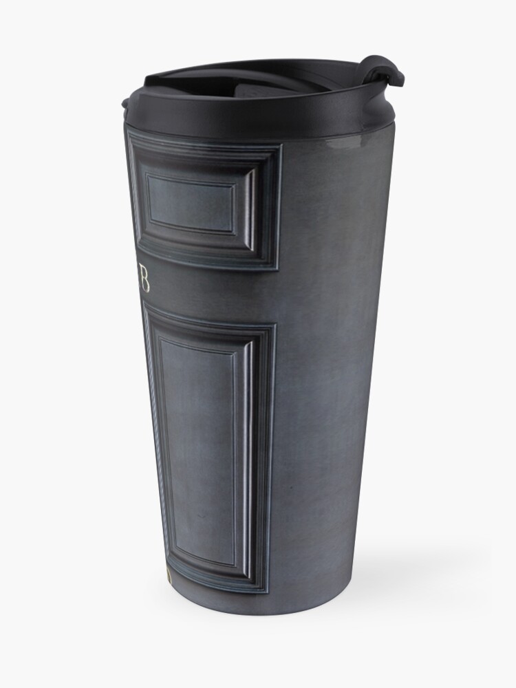 Alternate view of 221b baker street black wood door Travel Mug