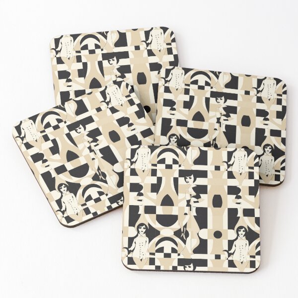 Item preview, Iconic Abstract Mary Quant Portrait within Pattern designed and sold by TopArtsy.
