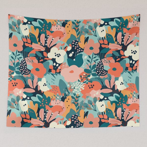 Item preview, Summer Garden Abstract Floral Pattern designed and sold by semisoberme.