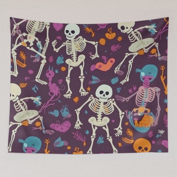 Item preview, Funny Cartoon Skeleton Pattern Art Design #13 designed and sold by Pexelpanoramas.