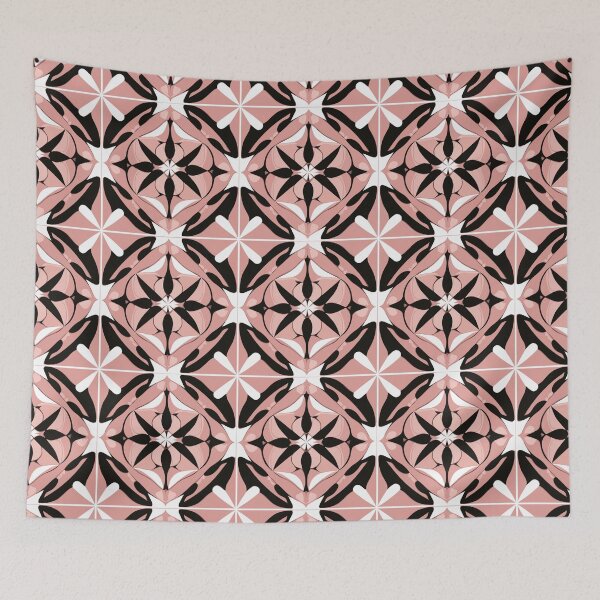 Item preview, Bold Squares in Vintage Pink Mary Quant Style designed and sold by TopArtsy.