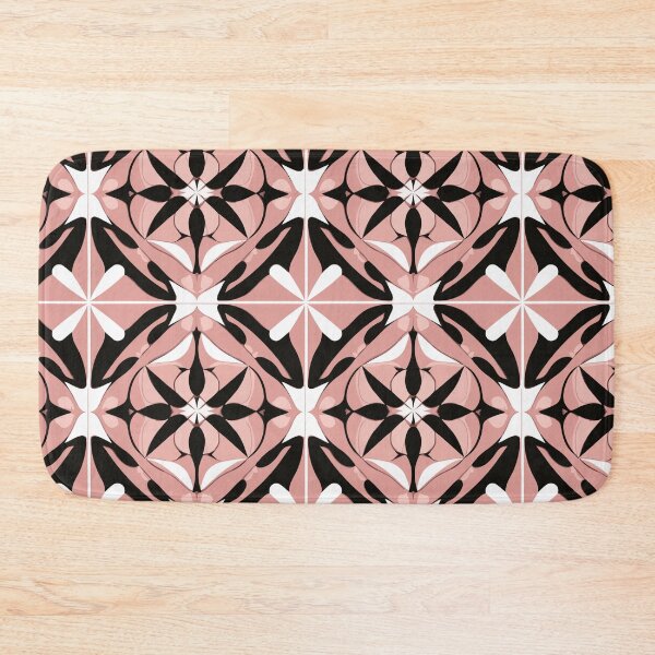 Item preview, Bold Squares in Vintage Pink Mary Quant Style designed and sold by TopArtsy.