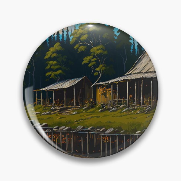 Item preview, Tranquil Rustic Lake Landscape Watercolor. designed and sold by Bb-gl.
