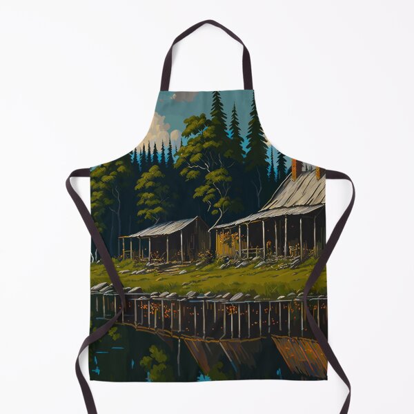 Item preview, Tranquil Rustic Lake Landscape Watercolor. designed and sold by Bb-gl.