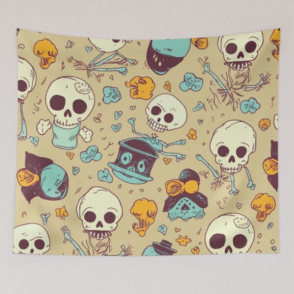 Item preview, Funny Cartoon Skeleton Pattern Art Design #15 designed and sold by Pexelpanoramas.